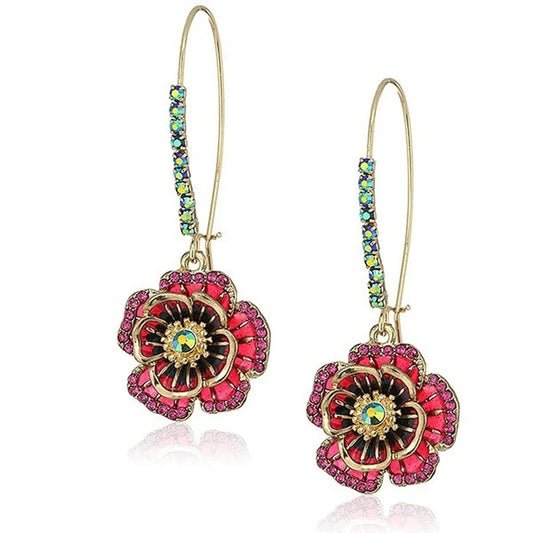 Crimson Bloom Earrings